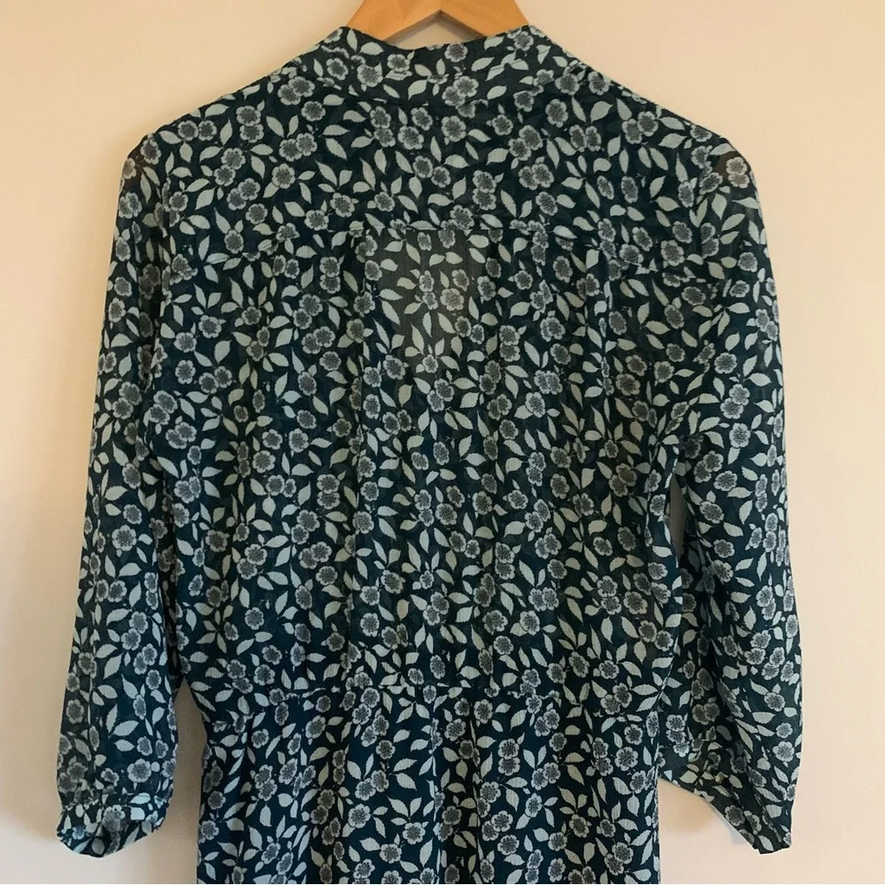 ba&sh Bonnie Bleupaon Blue Floral Midi Dress, Medium - Picture 8 of 16
